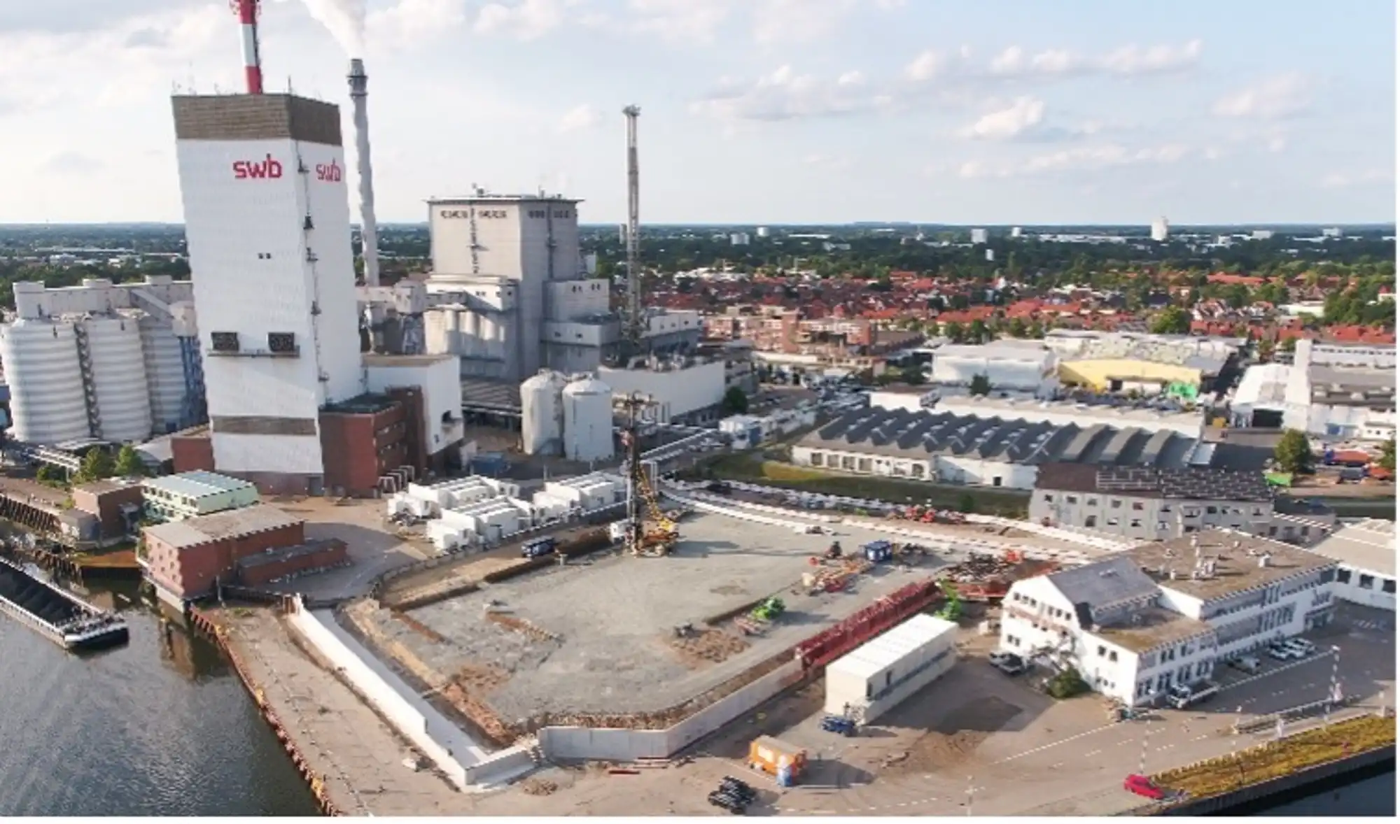 Baustelle eines Kraftwerkes der Stadtwerke Bremen